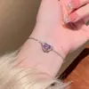 A glória do rei guardião coração pulseira feminina moda doce 2023 novo tremolo ao vivo com amor pulseira