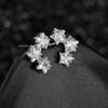 Cinco estrelas zircão incrustado orelhas pinos violeta estrela zircônio brincos meninas acessórios personalizados fábrica vendas diretas em estoque atacado