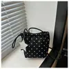 Bolsa Saco de Bolinhas de Nicho, Nova Tendência de Outono, Bolsa de Ombro Casual Versátil, Bolsa Transversal Compacta e Leve
