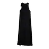 Vestido Longo de Férias Estilo Francês Wanwei para Mulheres Verão 2026 Novo Estilo Gola Lapela Meio Aberto na Frente Vestido Evasê com Decote Halter P5786