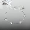 Pulseira de Trevo de Quatro Folhas em Prata Esterlina 925 Feminina Verão Namorada Pulseira Design Nicho Ins Celebridade da Internet Simples Feminino Acessórios de Luxo Leve