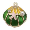 58 Estilos de Pingentes de Estrela-do-Mar, Concha, Búzios, Pérola, Sereia com Gotejamento de Óleo, Acessórios para Pulseira, Colar, Joias DIY