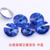 Atacado Satélite Pontiagudo Fundo Vidro Gem Redondo Fundo Pontiagudo Banhado a Prata Superfície de Diamante Brilhante Artificial Gem Bare Stone Atacado