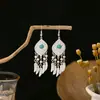 Brincos de Pinha com Franjas Boêmios Transfronteiriços Europeus e Americanos Estilo Étnico Retrô Brincos Elegantes Elegantes