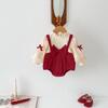 Ins Baby Wrap Clothes Primavera e Outono Roupas para recém-nascidos Classe A Algodão Puro Lua Cheia Cem Dias Roupas Hakka Macacão para bebê