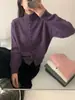 Chaqueta cárdigan de punto con cuello semialto y botones cuadrados, estilo coreano, corte ajustado, versátil, nuevo suéter top otoño e invierno 2026 para mujer