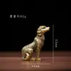 Decoración de escritorio de oficina de latón macizo puro, perro amarillo grande, mascota de té de bronce, joyería, artesanía, mango de regalo