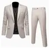 Traje de hombre de un botón entallado, traje de dos piezas business casual de color brillante, ropa formal de hombre para banquetes y actuaciones
