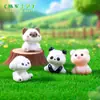 Miniaturas Fofas de Gatinhos Sentados e Leitões Figuras de Animais Acessórios de Decoração DIY Mini Enfeites de Mesa