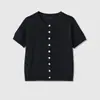 Ropa de Mujer Nueva de Primavera 2026 de Aliexpress Transfronteriza Color Sólido Casual Cuello Redondo Forma de Estrella Hueca Manga Corta Chaqueta de Punto
