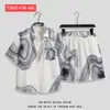 Camisa de Flores Hawaianas Traje de Playa Verano Delgado Sanya Viaje Pareja Hombre y Mujer Talla Grande Pantalones Casuales Sueltos