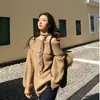 Tejido de punto sexy de alta gama con cuello de una línea para mujer, estilo perezoso nuevo de otoño e invierno, suelto, hombros descubiertos, longitud media, tejido de punto elegante