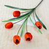 Tulipán de simulación de 5 cabezas de gran venta decoración del hogar boda tulipán de un solo tallo flor falsa