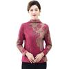 Nova Moda Casual de Outono Camiseta Básica Feminina Primavera e Outono Slim com Máscara Cobrindo Tudo Elástica Top com Hot Drilling Estampado Camiseta