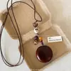 Verano Relajante~Collar con Colgante de Flor Tejida Estilo Étnico Bohemio para Mujer, Accesorio Largo Estilo Vacaciones Vintage
