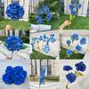 Flor artificial azul real de alta gama 2024, nuevo material floral para bodas, fondo para bodas, accesorios para arreglos florales.