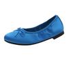 Zapatos planos de noche suaves, estilo retro, punta redonda, azules, pequeños, bailarinas, con lazo francés, para mujer, para verano