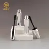 Tubo de Mascara Redondo Plateado Electroplateado con Cepillo Grande de 20 ml, Gran Capacidad, Logo Personalizable, Material de Empaque para Pasta de Peinado
