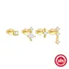 Novos Brincos de Prata Esterlina S925 Sobrepostos com Diamante Super Brilhante Conjunto de Brincos Acessórios de Brincos Clássicos Distintivos Mais Vendidos Europeus e Americanos