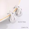 Pendientes de Acero Inoxidable con Forma de Gota Más Vendidos Transfronterizos Estilo Coreano Pendientes Geométricos Versátiles para el Trayecto Diario Stock Listo para Exportación