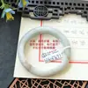 Um Item, Uma FotoJadite Grau A Textura Fina, Úmido e Semelhante à Água, Jade Vermelho com Pontos Dourados, Pulseira Bolo de Osmanthus, Tamanho 52 a 60