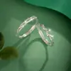 Anillo de Pareja Lianlizhi Diseño de Nicho Sentido Avanzado Temperamento Simple Apertura Ajustable Anillo para Hombres y Mujeres Moda