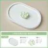 Portaincienso de Yeso Flor de Cerezo Hecho a Mano de Fábrica con Bandeja para Cenizas, Soporte de Incienso de Escritorio, Elegante Difusor de Incienso de Piedra