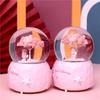Decoración del hogar, regalo de San Valentín, pareja de ángeles creativos con bola de cristal de nieve ligera, regalo para estudiantes