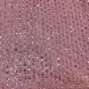 Tecido bordado com lantejoulas primavera e verão Novo Rede Elástica roupa de palco moda feminina vestido em estoque fornecimento