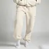 Conjunto de Moletom Feminino Outono/Inverno Cor Sólida Soltinho com Máscara de Olho e Calça Jogger Conjunto Casual de Duas Peças