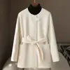 Pequeña Cantidad de Ropa, Nuevas Llegadas de Primavera, Abrigo de Lana Ajustado, Abrigo de Lana Reversible Casual para Mujer 2026