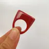 Joyería de Estilo Europeo y Americano, Anillo Cuadrado y Redondo de Acrílico con Diseño de Nicho, Moda de Gama Alta, Anillo Elegante y Versátil para el Dedo Índice