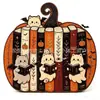 Rincón de Lectura de Halloween Popular de la Biblioteca Estante Adorno Fantasma Leyendo Pequeño Adorno de Madera Decoración de Regalo Festivo