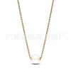 Pandora Collares de Mujer de Cobre Blanco Plateado Moda Sencilla Diamante Perla Amor Colección Cadena de Lana Cadena para Clavícula