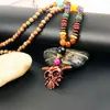Estilo Étnico Corrente de Lã Colar Longo Decorações Pingente Feminino Outono e Inverno Versátil Atmosférico High-end Vintage Acessórios de Roupa