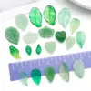 20 Piezas Mixtas de Cuentas Colgantes de Hoja de Vidrio Verde con Agujeros para Decoración de Pasadores DIY Accesorios Vintage