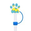 Estampa de Patinha de Cachorro Fofa Festa DIY Capa para Canudo Plug de Poeira de PVC Manga de Canudo Desenho Animado Tampa de Canudo Acessórios Decorativos