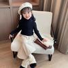 Suéter para Niñas Invierno 2025 Nuevo Suave Versátil Ropa de Punto para Bebé Otoño Invierno Capa Interior Camiseta Básica de Punto para Niños