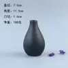 Jarrón Negro de Cerámica Estilo Chino Retro, Decoración de Jarrón Mate para Escritorio de Oficina, Juego de Jarrones Esmerilados para Decoración del Hogar