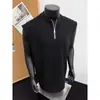 Chaleco de media cremallera estilo americano para hombre, diseño de moda veraniega, camiseta sin mangas resistente para fitness y deportes