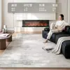 Alfombra de sala de estar de lujo ligero estilo italiano, alfombra de sofá minimalista y de alta gama, lavable y fácil de limpiar, alfombra de área grande para mesita de noche de dormitorio