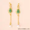 Método Antiguo Cobre Chapado en Oro Estilo Chino Colgante con Borla de Perla Adorno Accesorios DIY Pulsera Semi-terminada Accesorios para Collares Venta al por Mayor