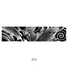 Pegatina de tatuaje de pulsera estilo chino, diseño de carpa y flor de loto con llamas, tatuaje temporal realista impermeable para decoración del brazo