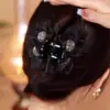 Popular online popular bolas de flor grampo polvo grampo de cabelo flor de sol totalmente cravejada grampo especial para a parte de trás da cabeça temperamento