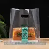 Sacolas para Levar, Sacos de Embalagem Plástica de Grau Alimentício para Quatro Dedos, Sacos Personalizados para Bolos, Pães, Sobremesas e Produtos de Panificação