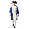 Disfraz de Presidente azul, cosplay de George Washington colonial, disfraz de escenario estilo anime, animación francesa, transfronterizo