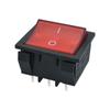 Interruptor de barco negro de 6 pines y 2 posiciones KCD9 interruptor basculante transparente rojo tipo pin sin luz impresión IO