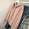 Abrigo-suéter de punto de lana pura, holgado estilo coreano, con doble cremallera, para mujer, engrosado para otoño e invierno, cárdigan corto y favorecedor