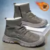 Botas Martin Gruesas Forradas Cálidas para Hombre Otoño/Invierno 2026 Casual Súper Suaves Estilo Antiguo Genuinas Antideslizantes para Exterior Zapatos de Hombre