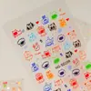 Pegatina de uñas de dopamina de moda 5D relieve hueco caricatura patrón diy pegatina de arte de uñas joyería HG